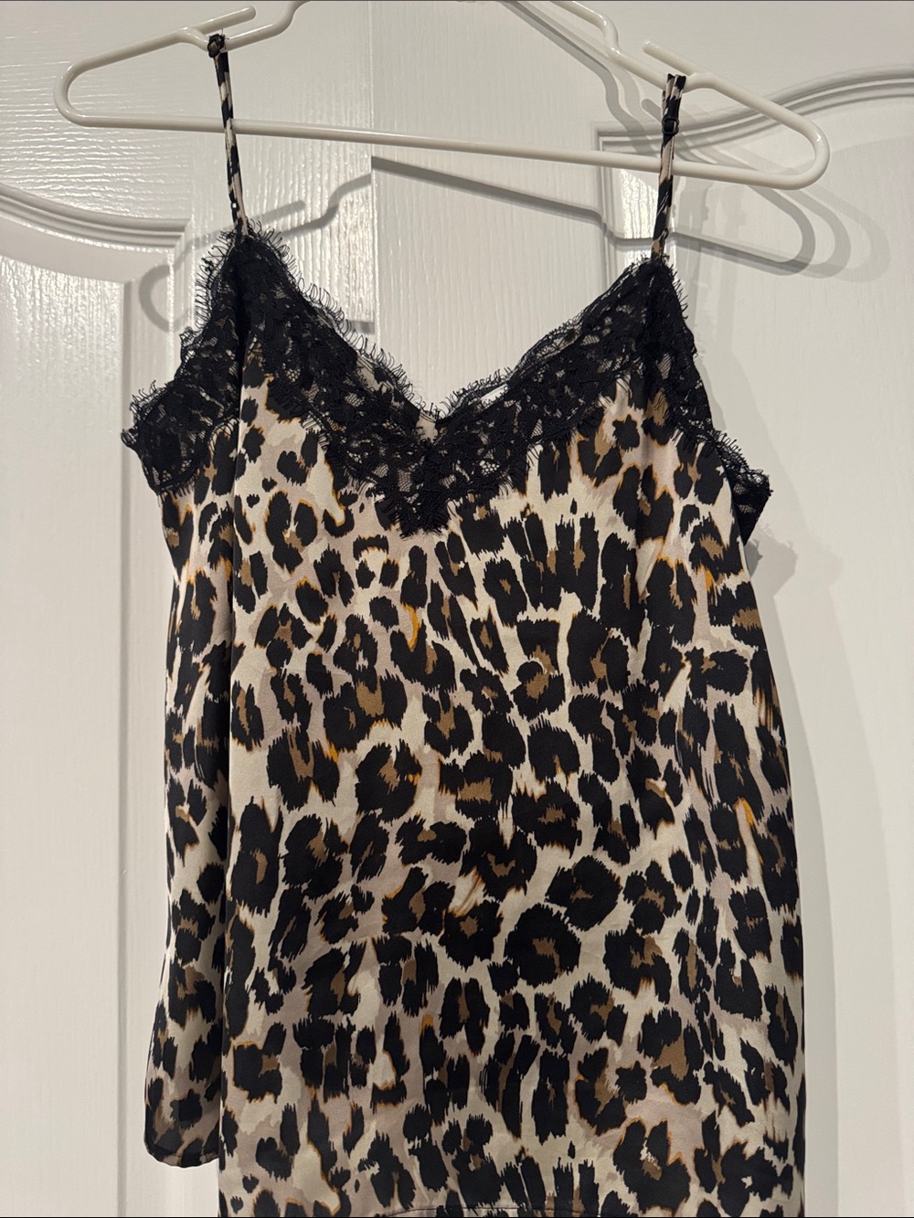 bp Leopard Print Lace-Trim Slip in Black & Brown